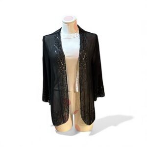 BKE Black Sheer Cape Jacket